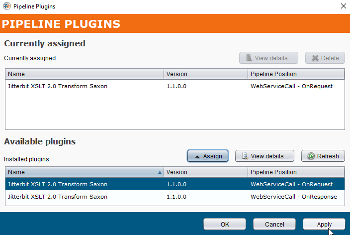 aplique o plugin