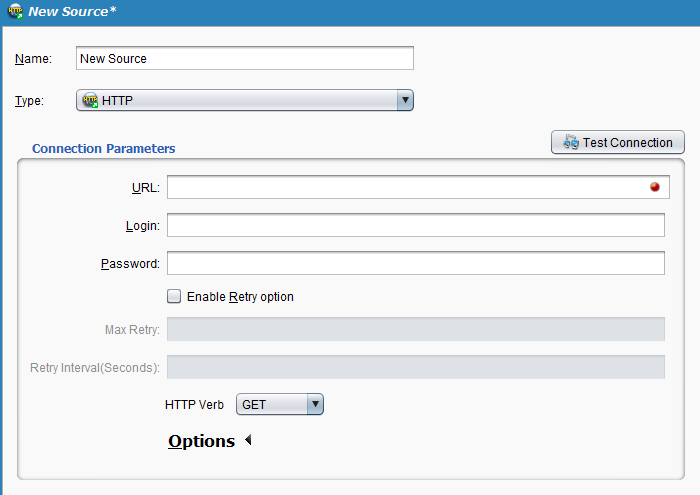 HTTP source configuration