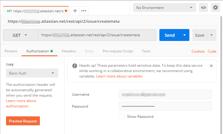 Endpoint authentication details