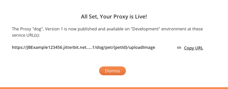 tudo pronto, sua API é uma API de proxy ativa