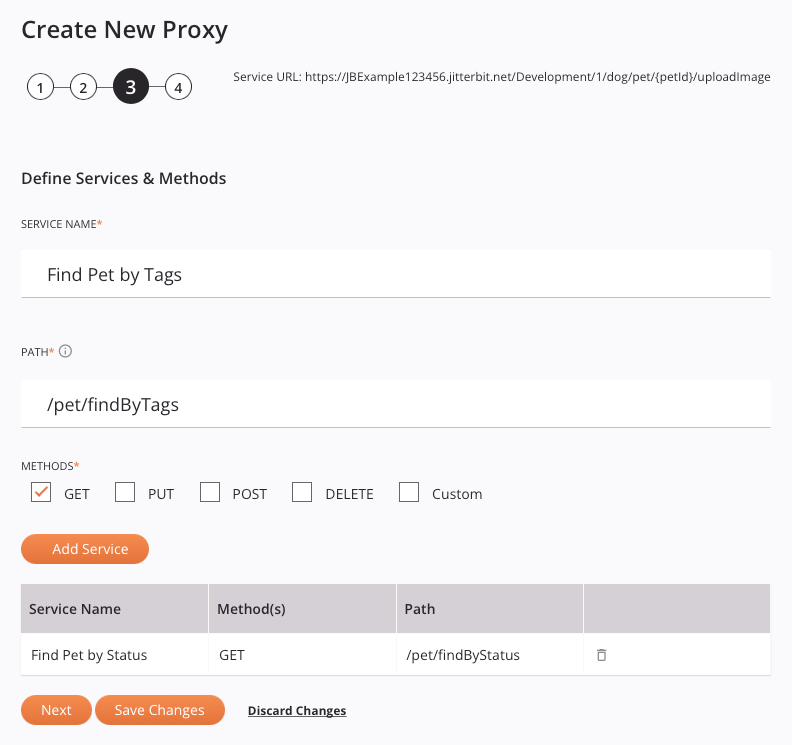 Crear nuevo proxy paso 3 manual de servicios