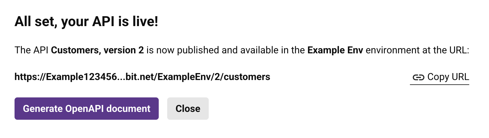 all set your API is live