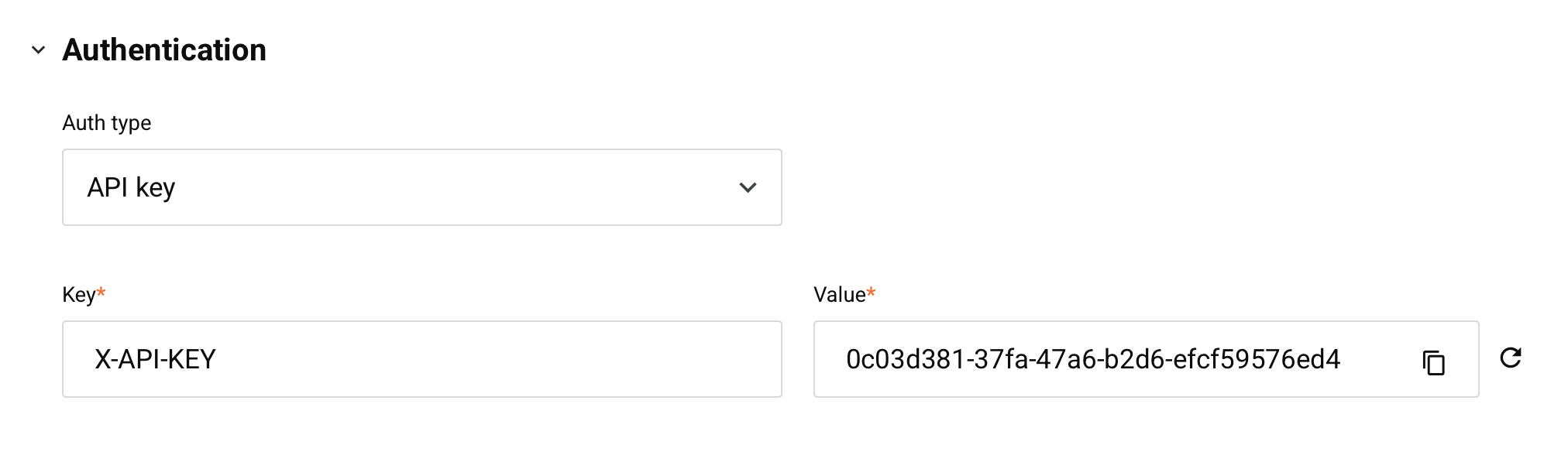 configuration API key