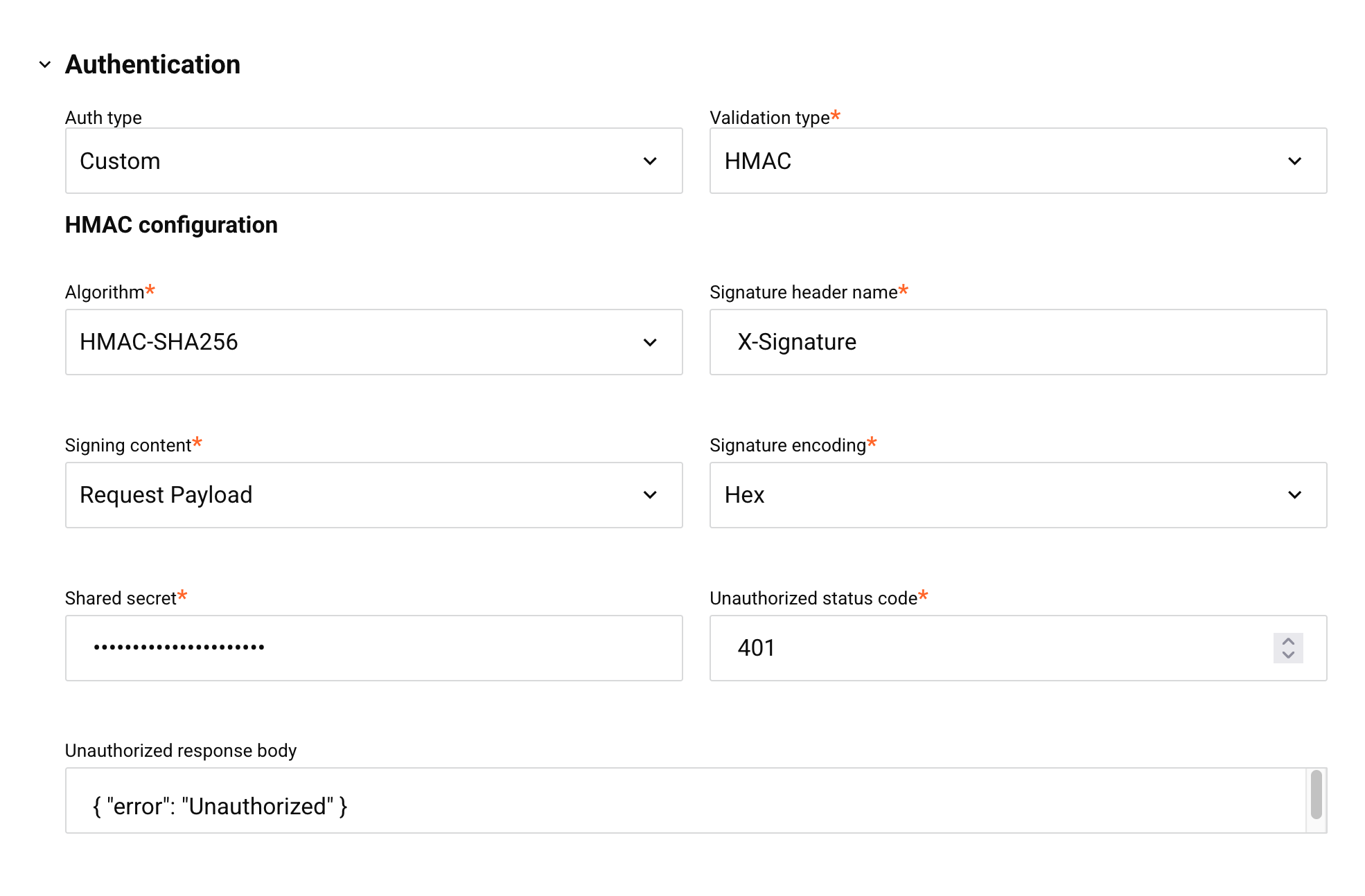configuration custom