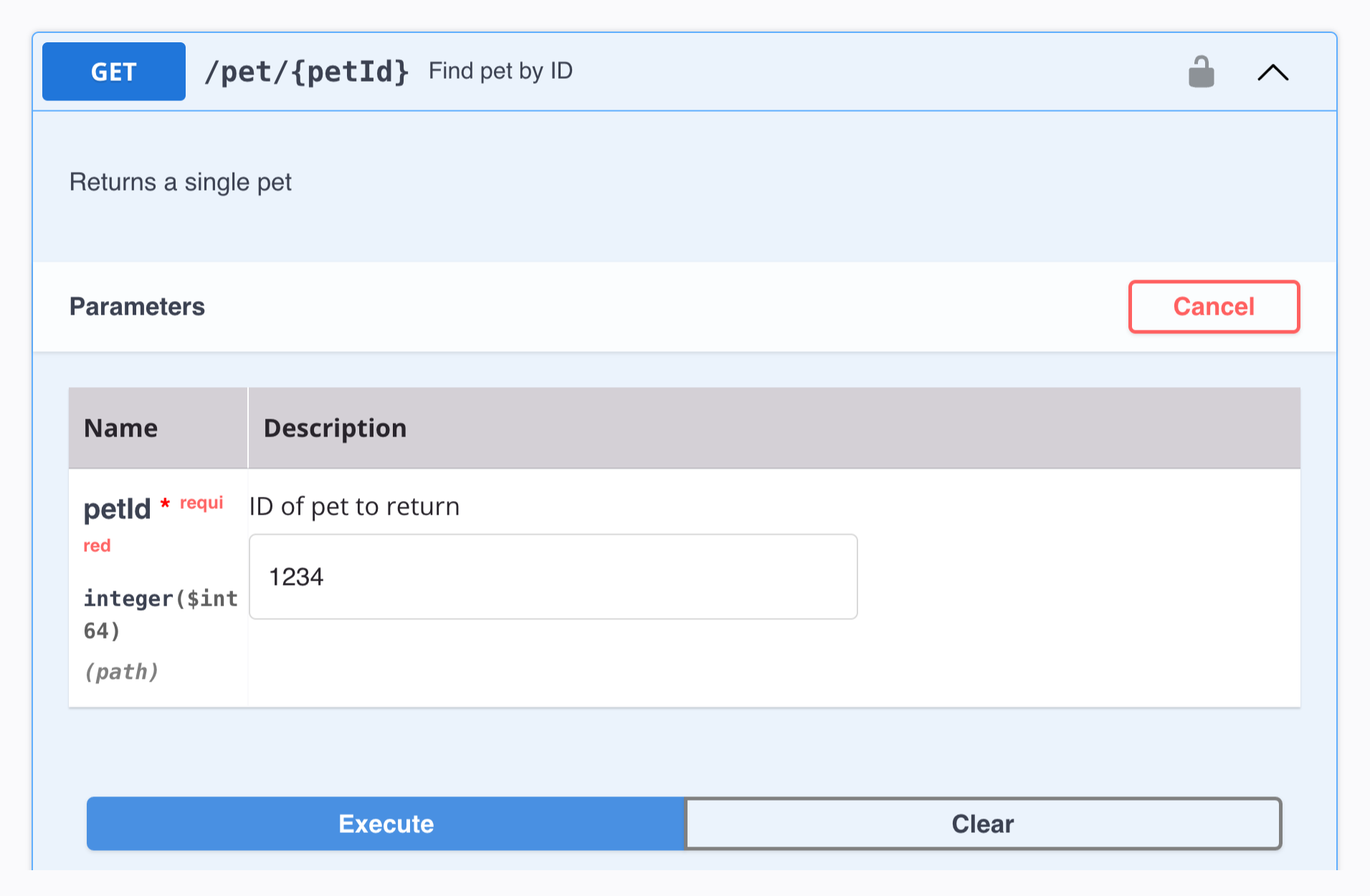 endpoint execute request