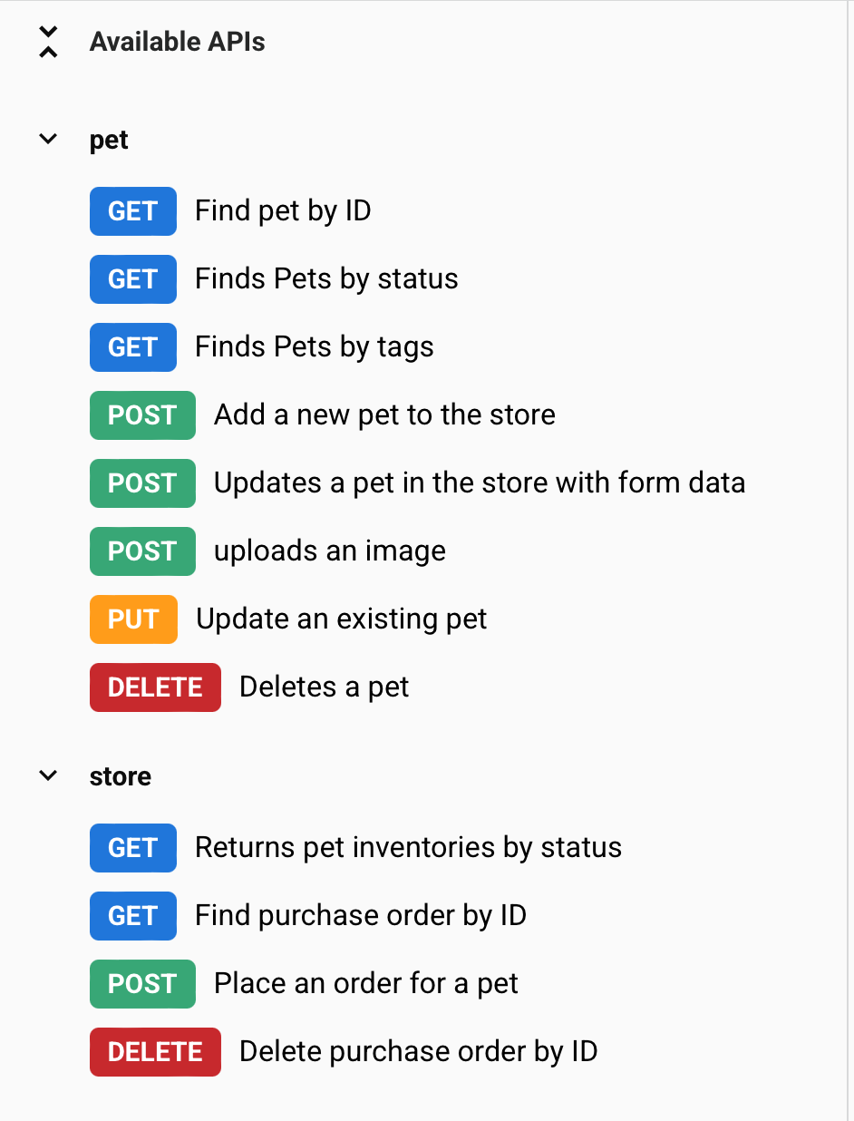 api sidebar