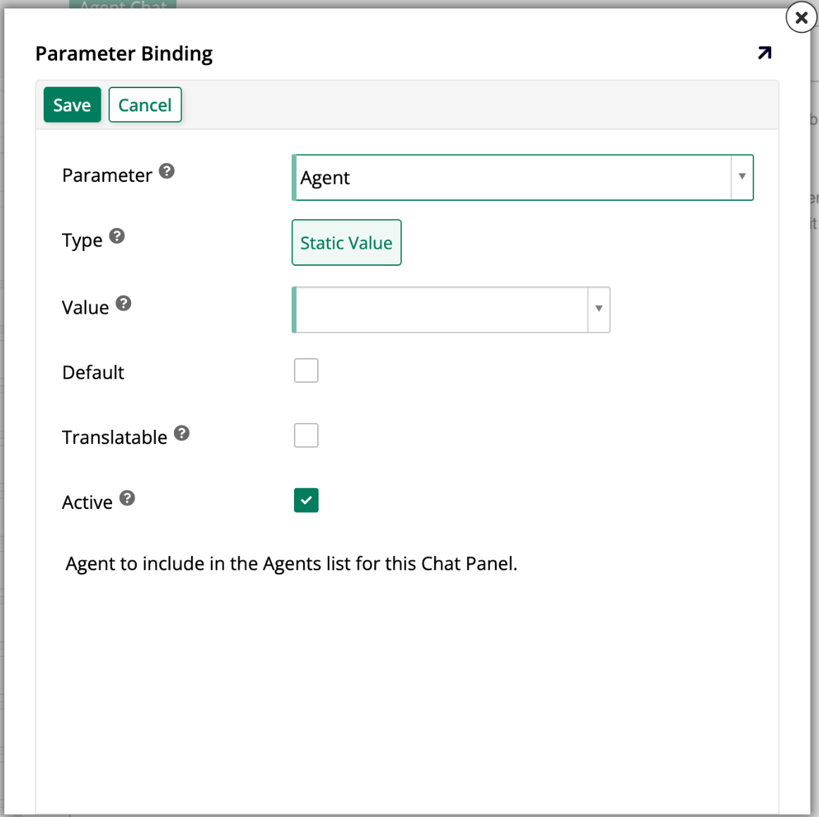Parameter binding