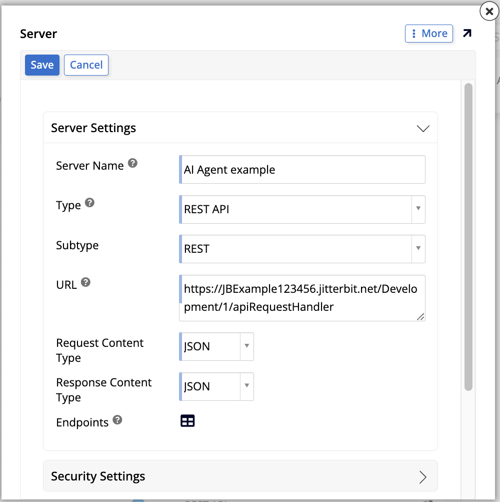 Server settings