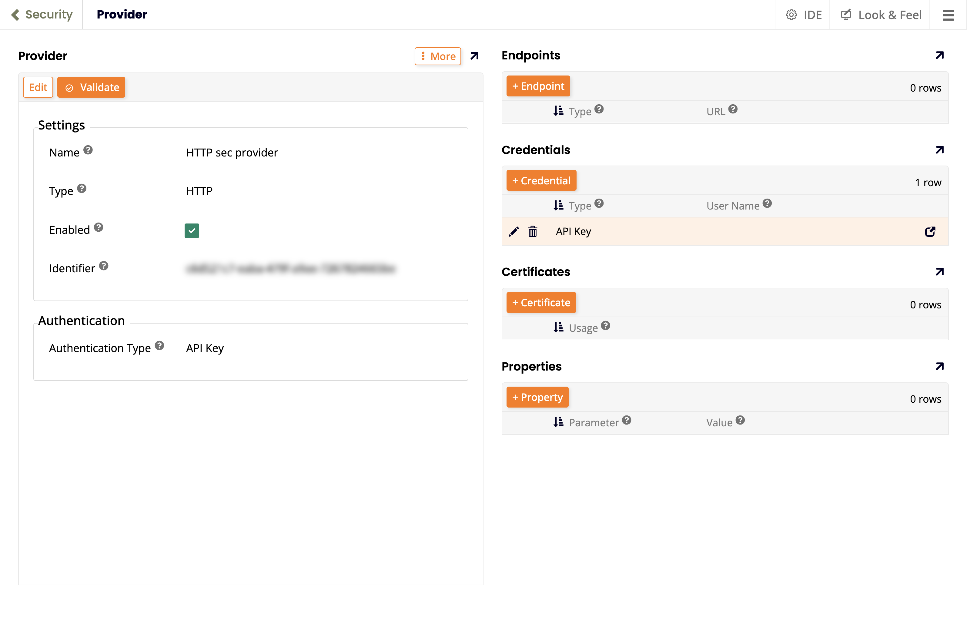 HTTP security provider