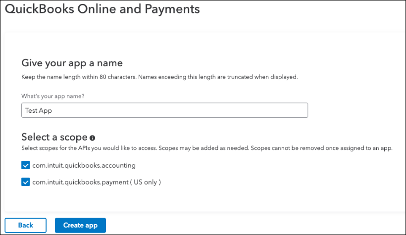 Beispiel-App mit ausgewählten Bereichen