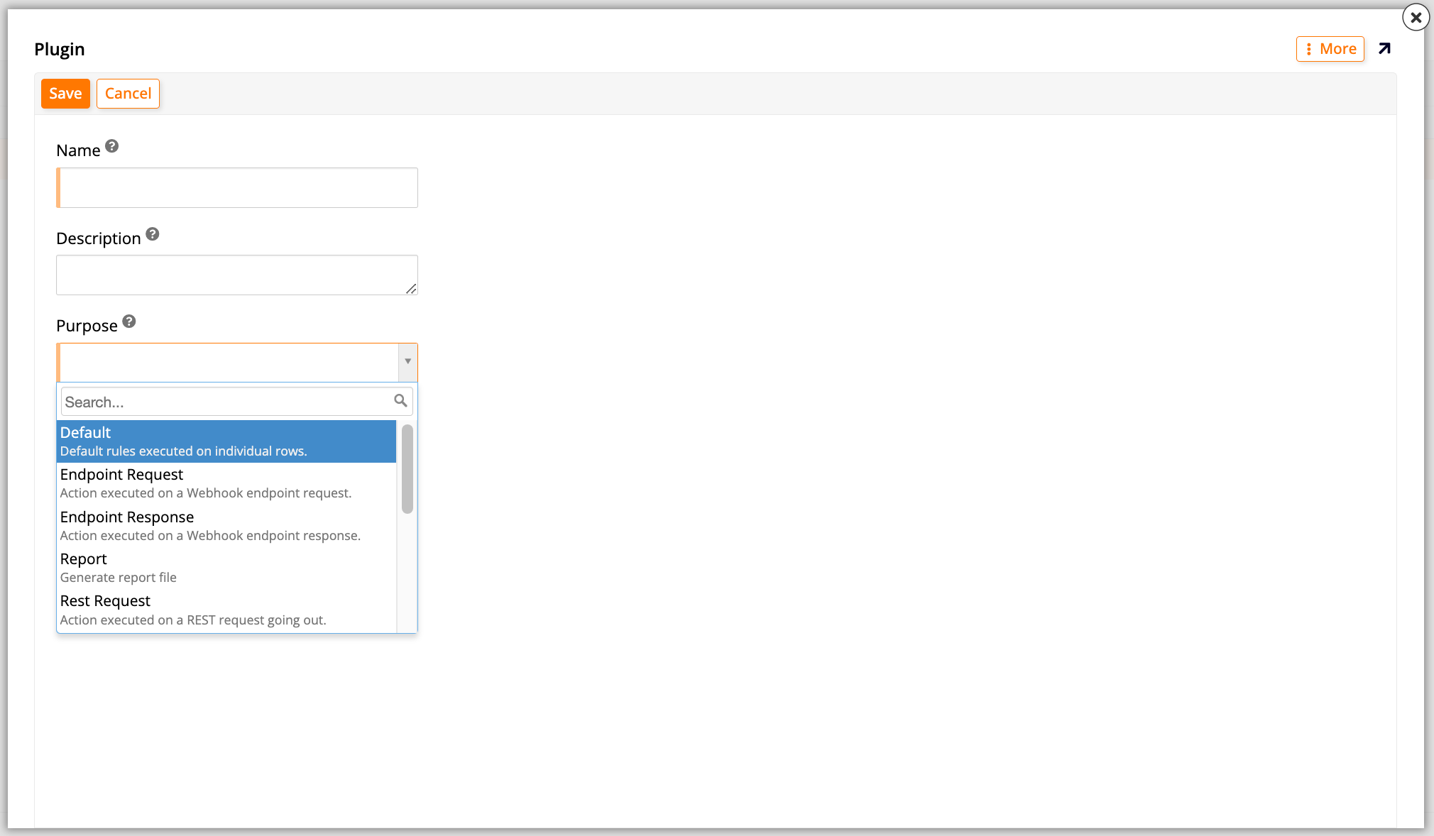 Dialog zur Erstellung eines Plugins