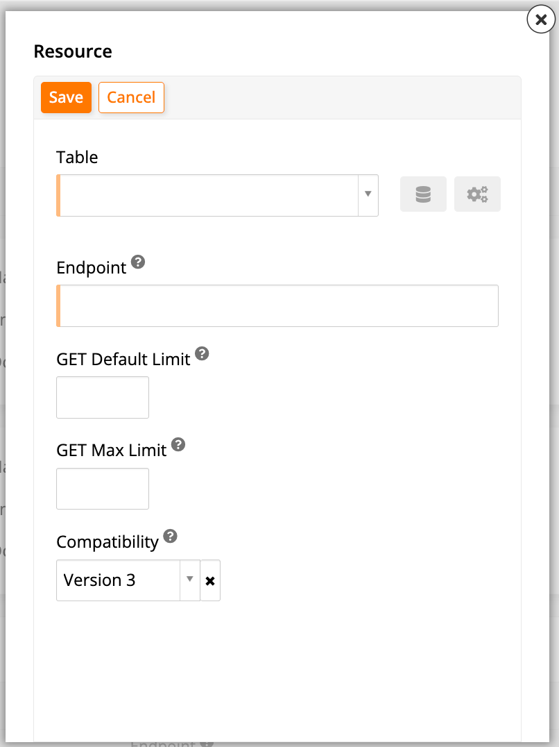 Resource dialog