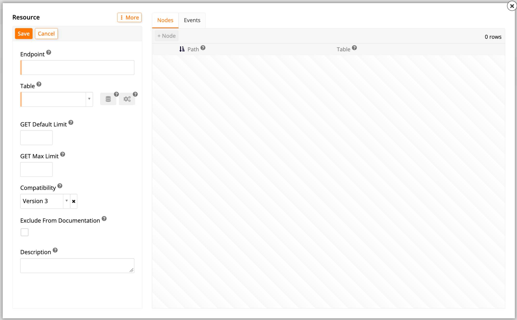 Resource dialog