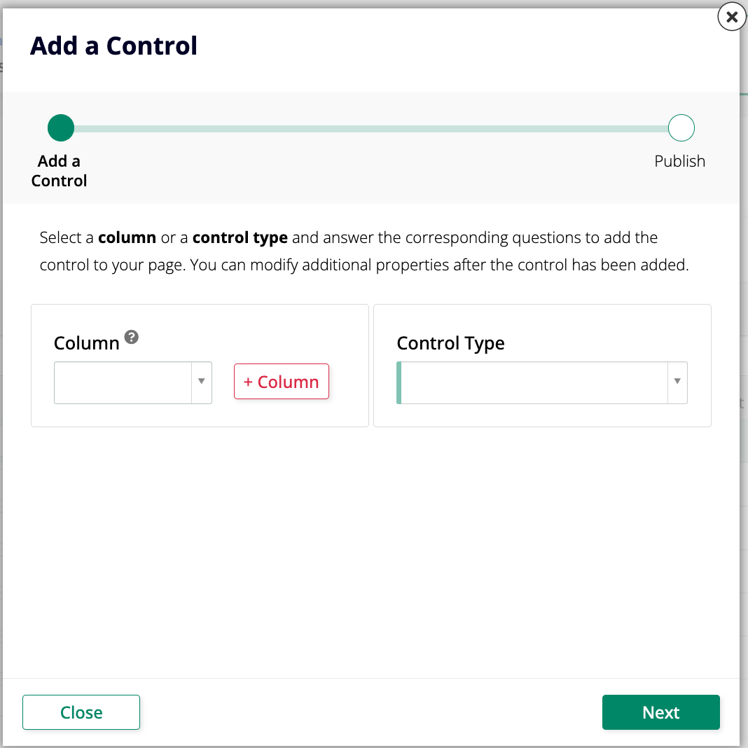 Add a control