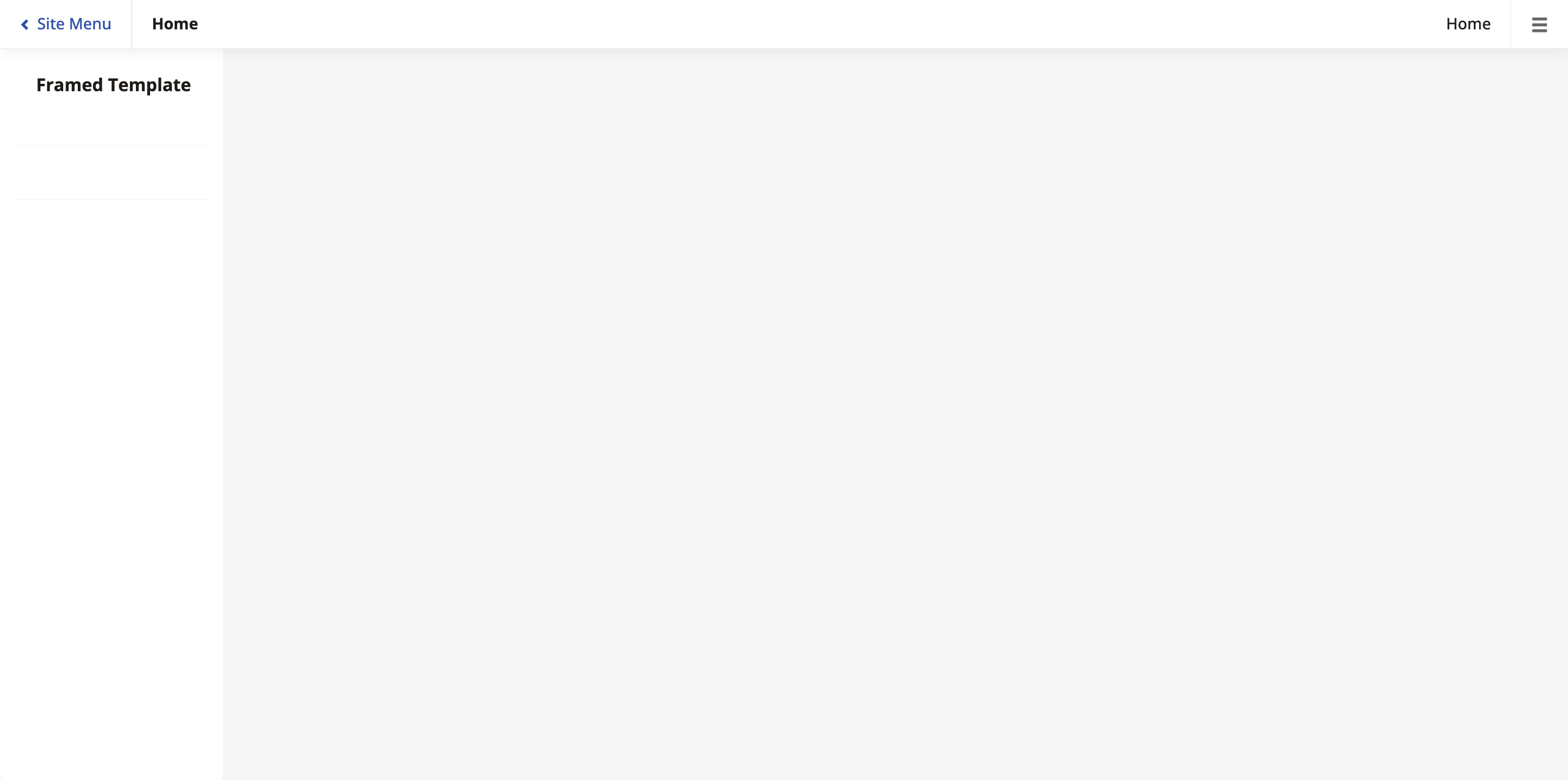 Empty home page