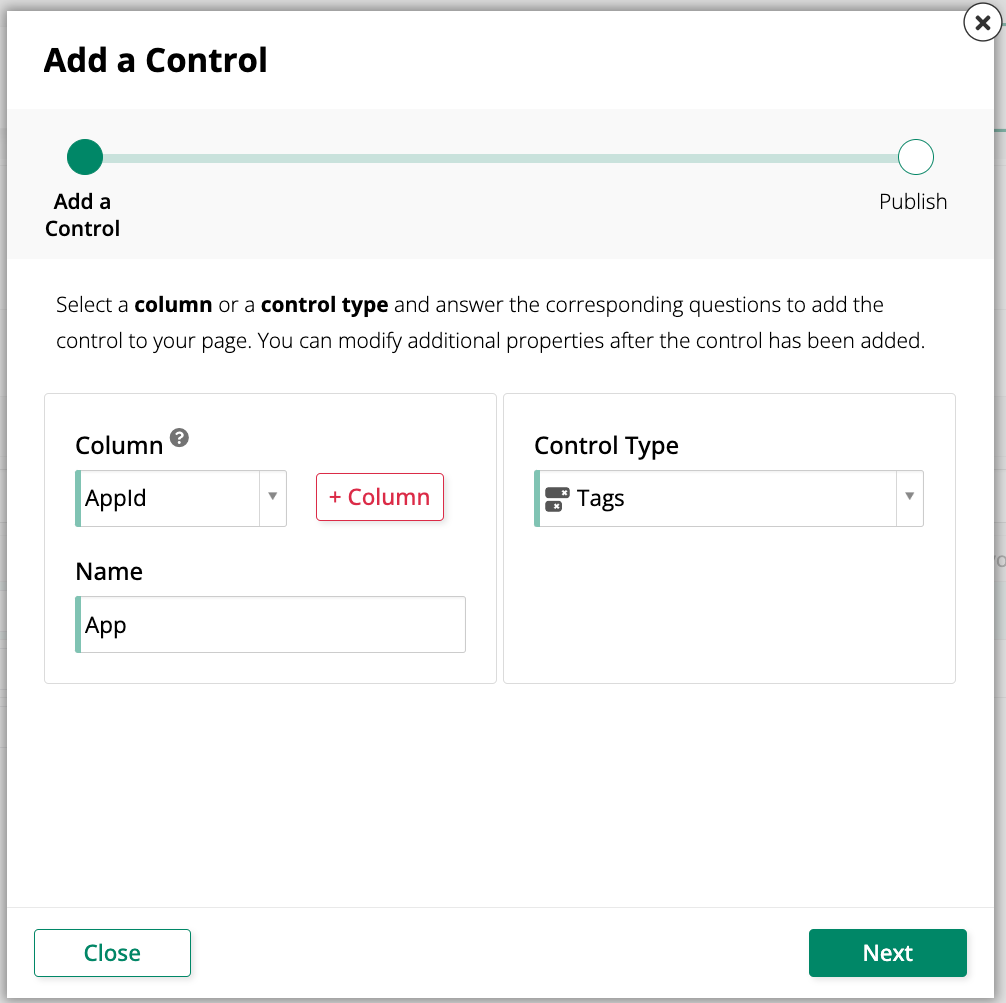 Tags control