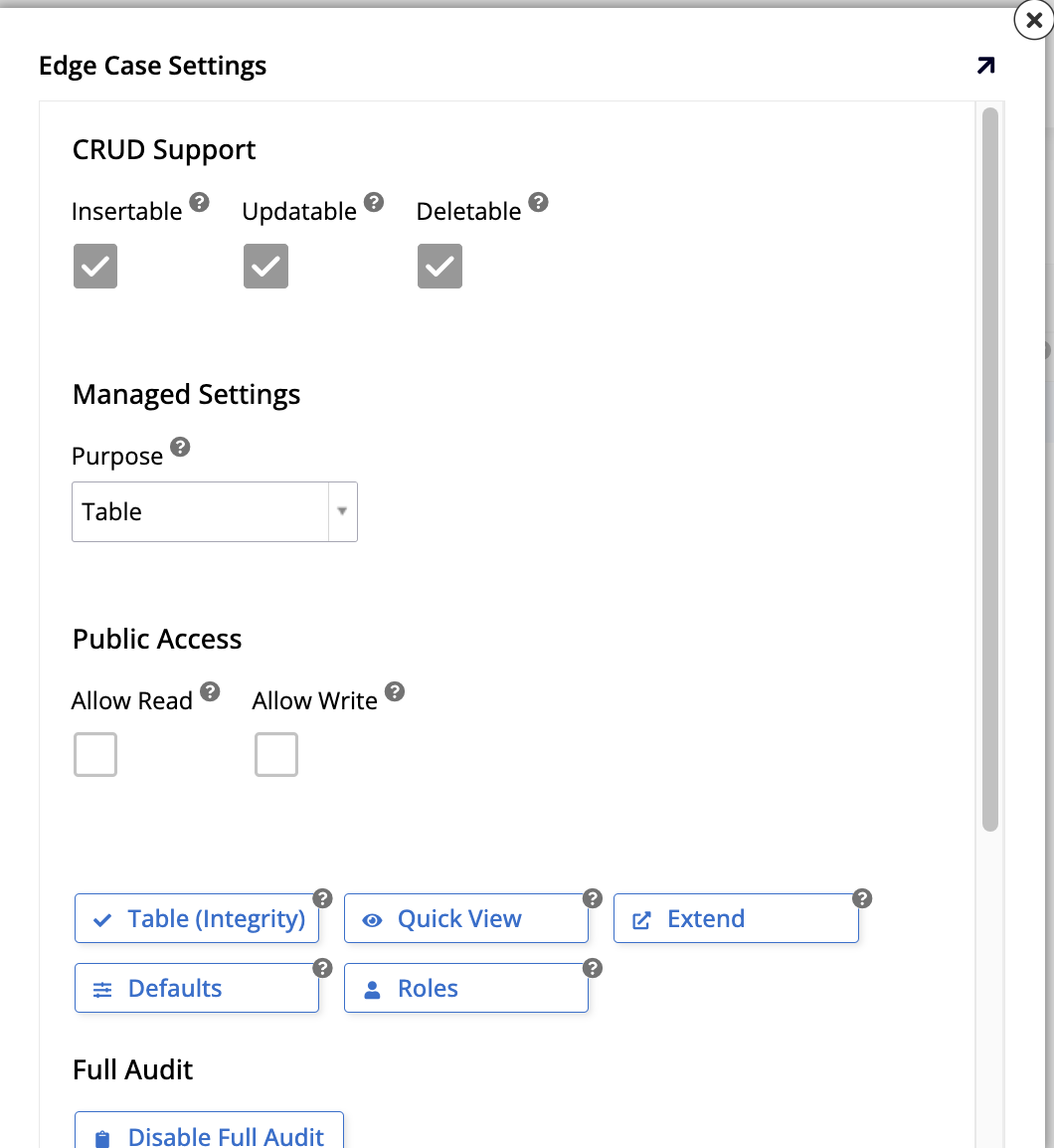 edge case settings