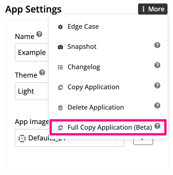 Full Copy Application