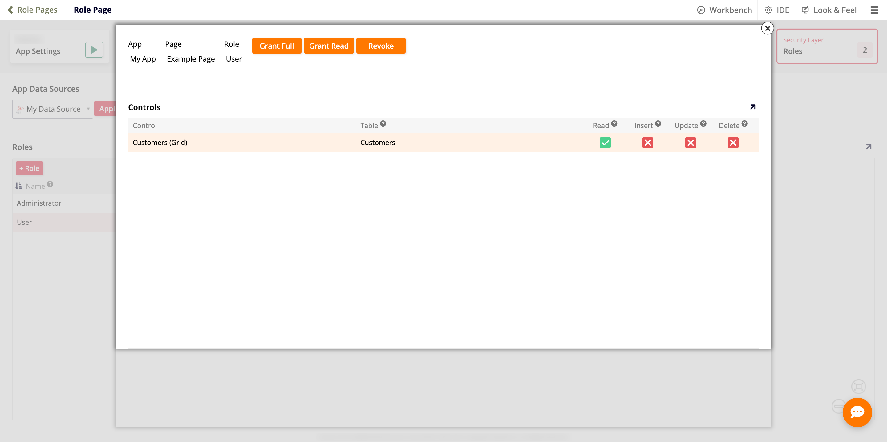 Role Page view