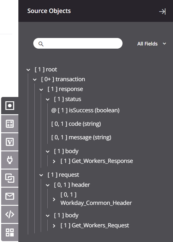 source objects transaction