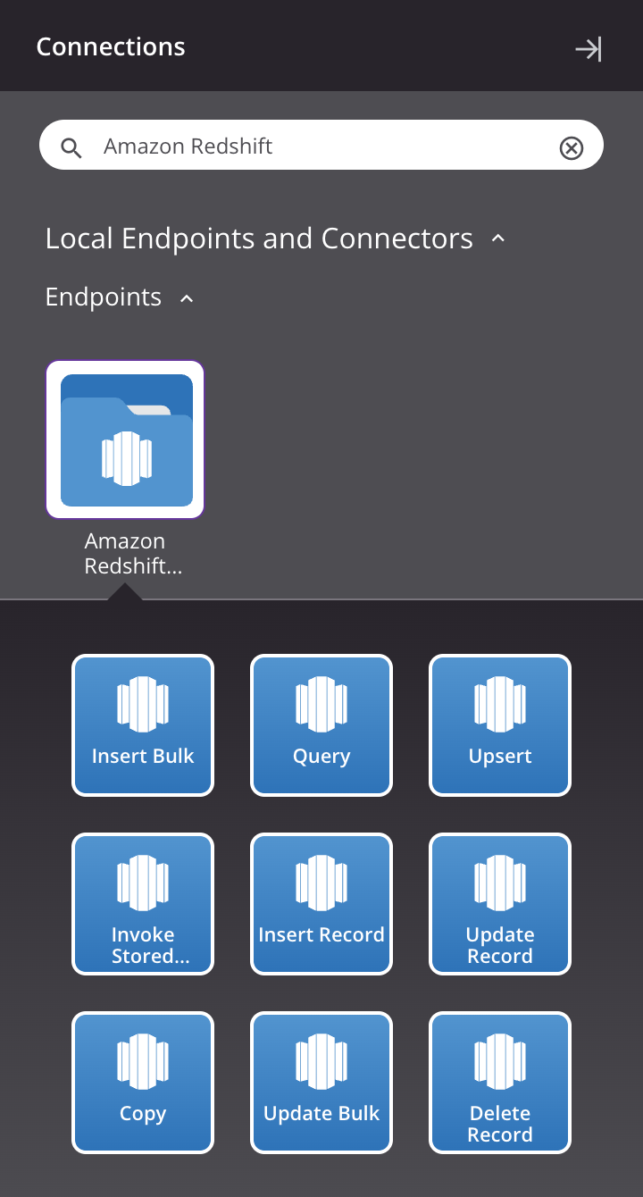 Amazon Redshift activity types