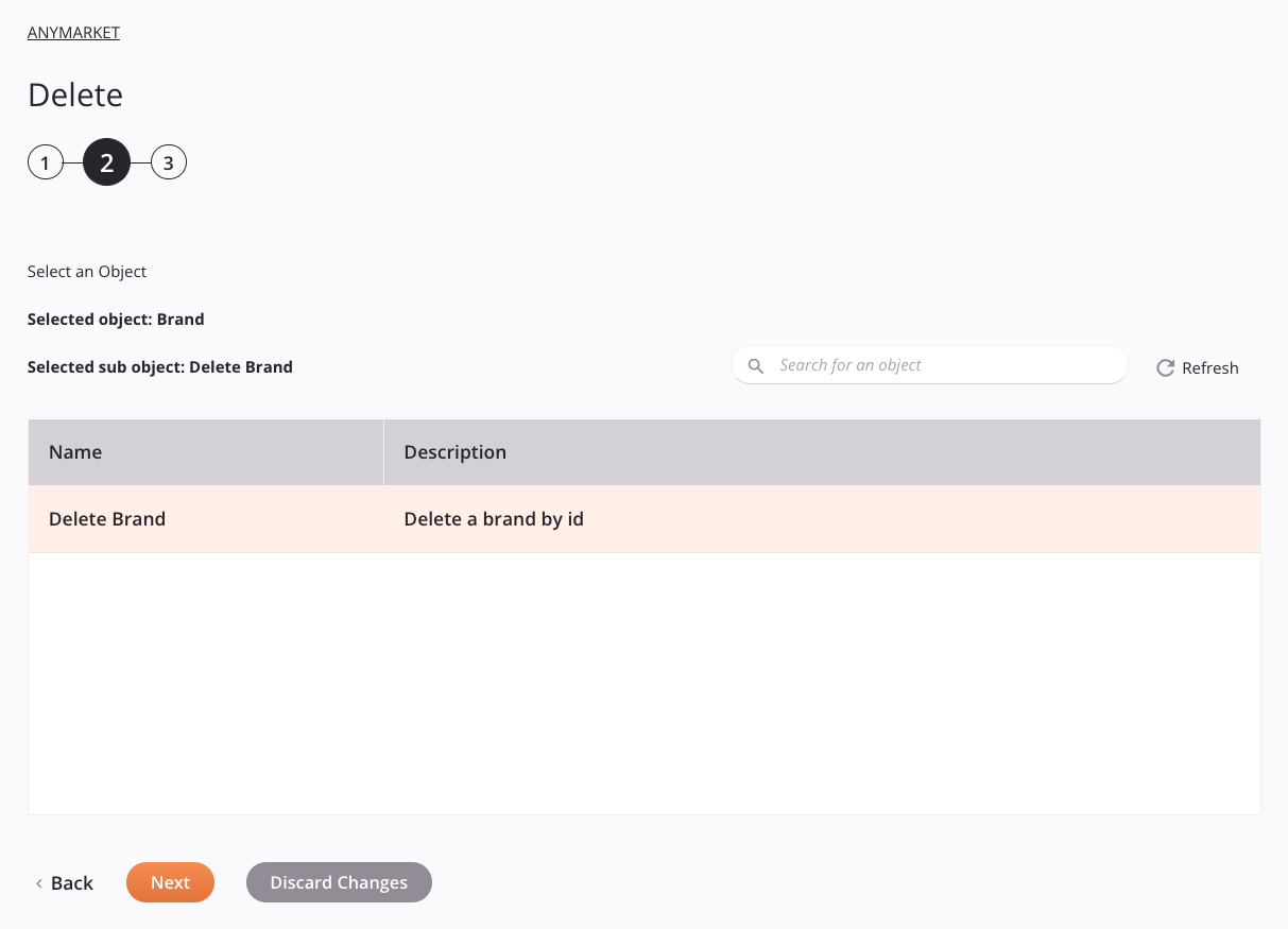 ANYMARKET Eliminar configuración de actividad Paso 2