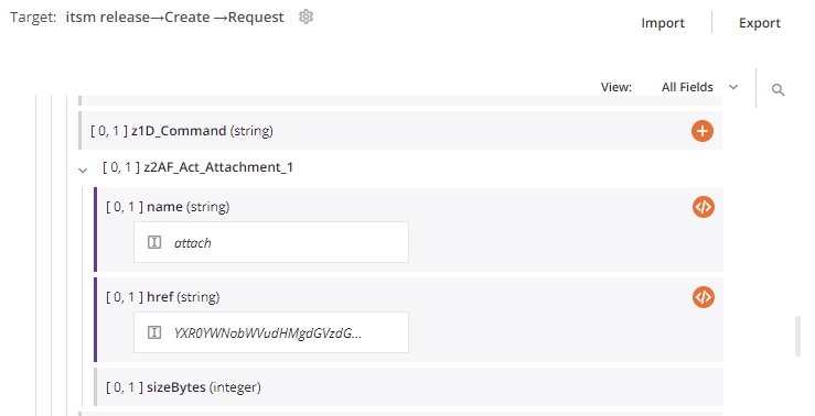 Example attachment fields