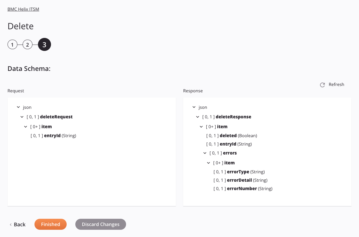 Paso 3 de configuración de actividad de eliminación de BMC Helix ITSM