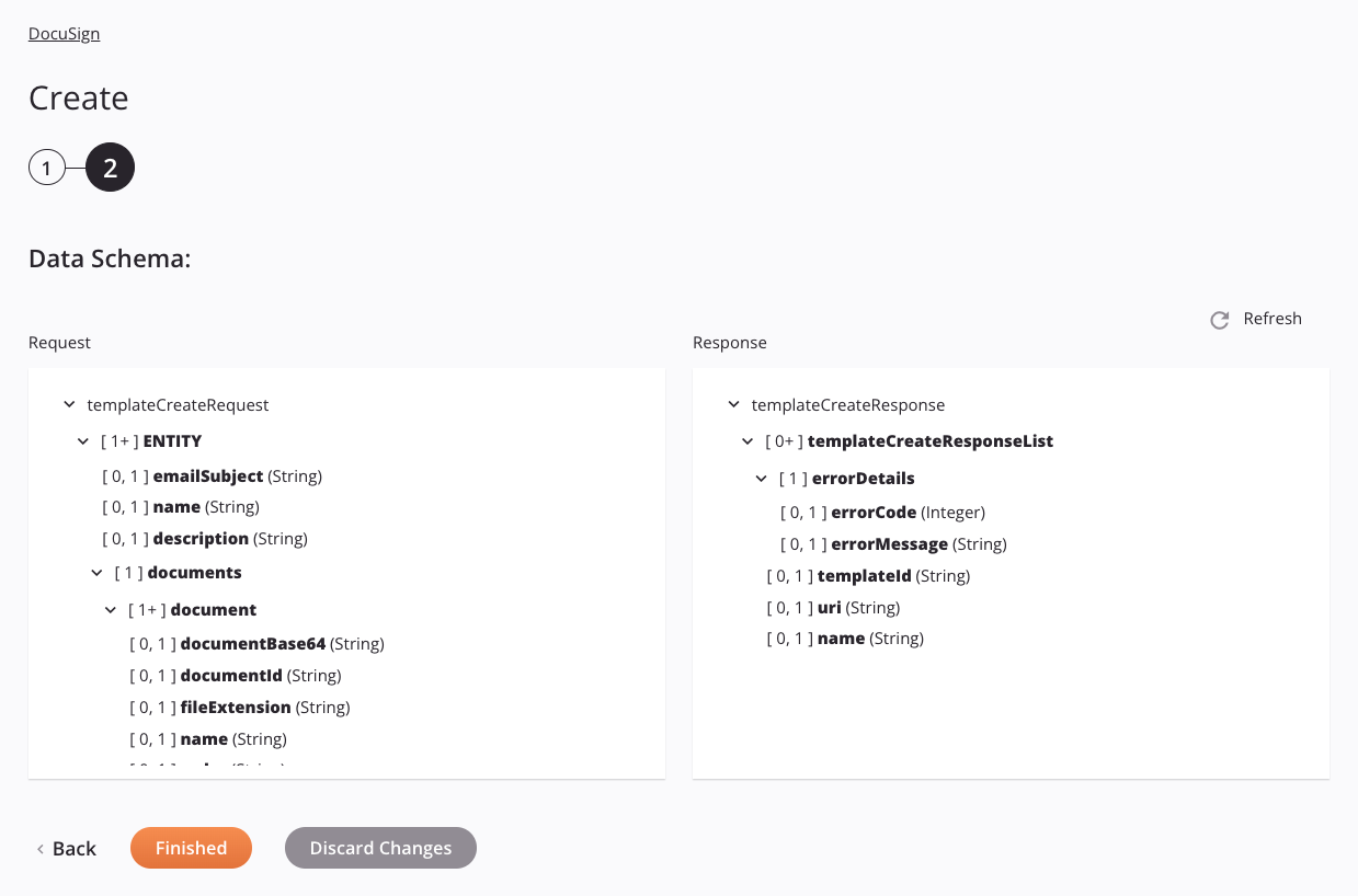 DocuSign Create activity configuration step 2