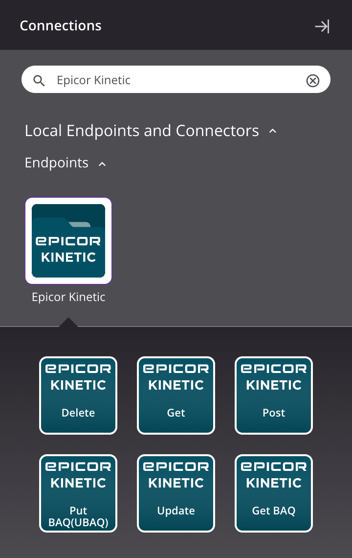 Epicor Kinetic activity types