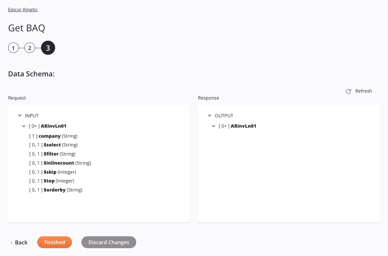 Epicor Kinetic Get Baq activity configuration step 3