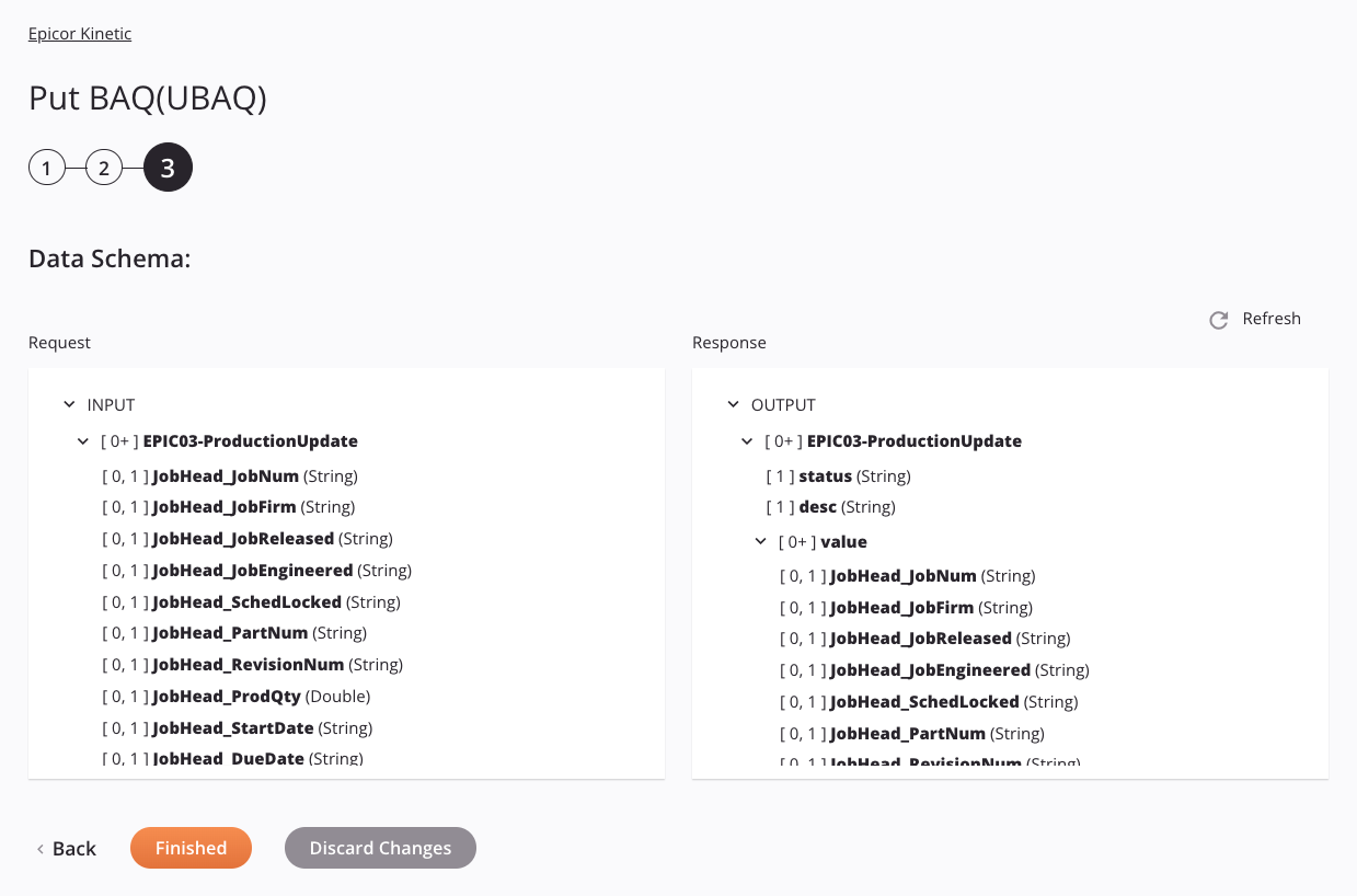 Epicor Kinetic Put BAQ (UBAQ) activity configuration step 3