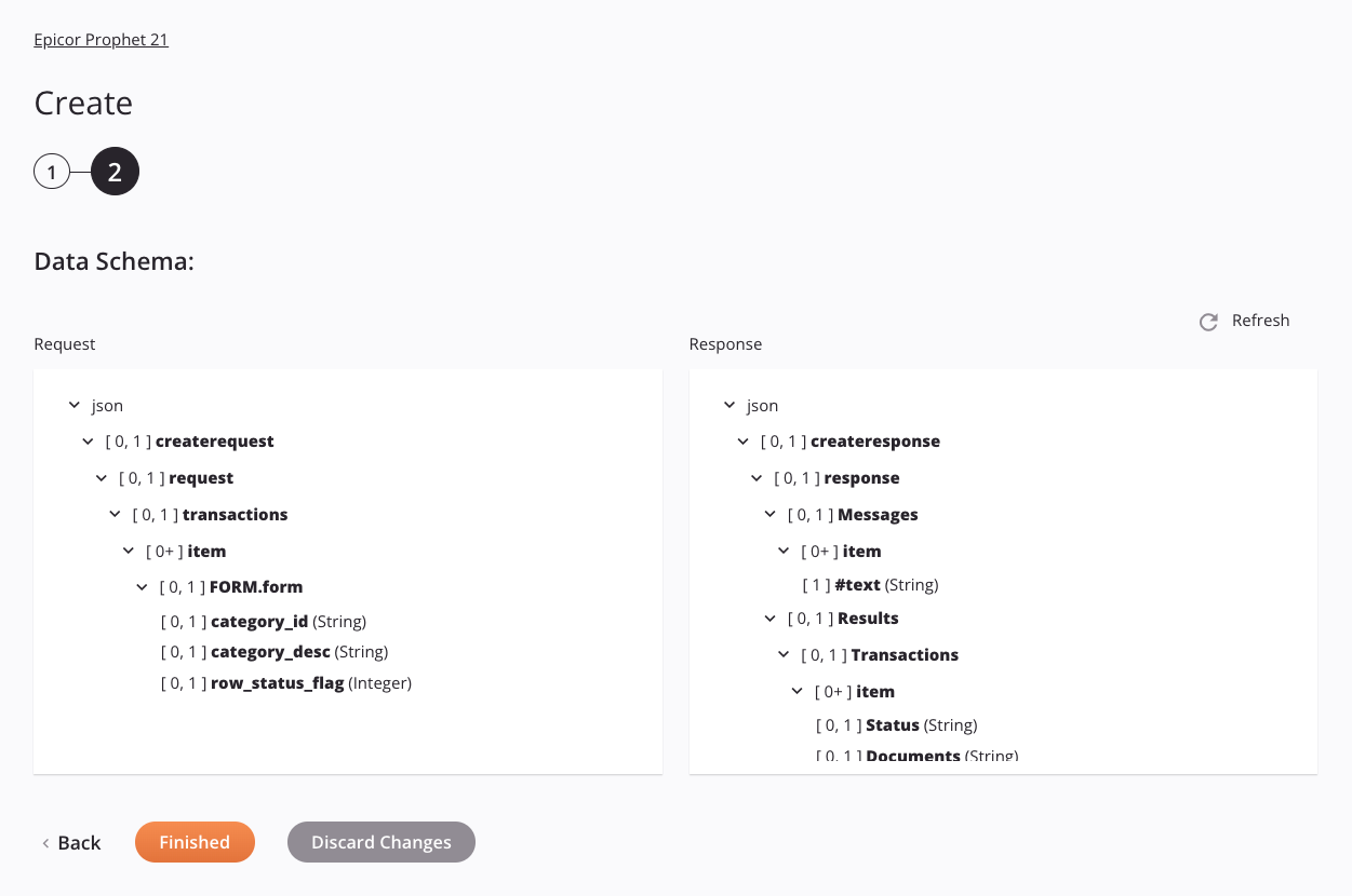 Epicor Prophet 21 Create activity configuration step 2