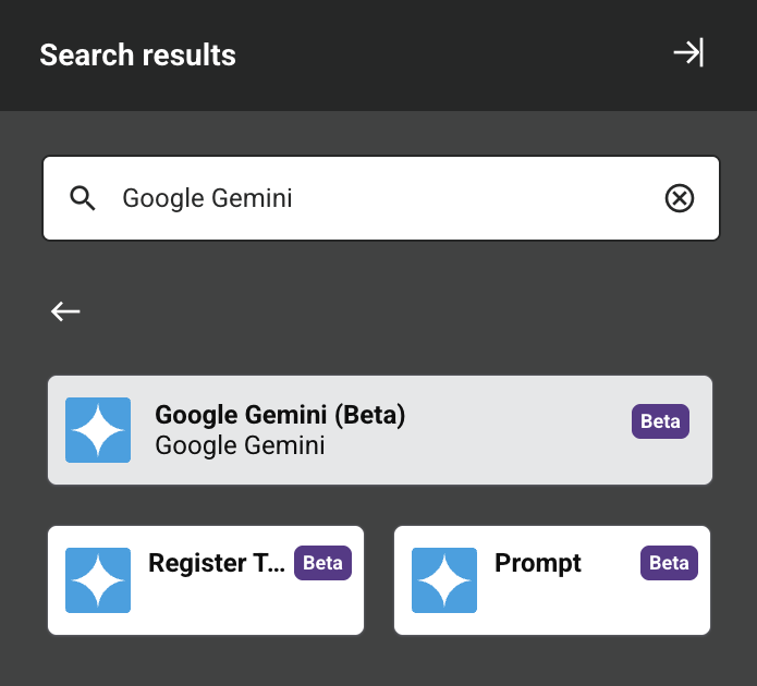 Google Gemini activity types