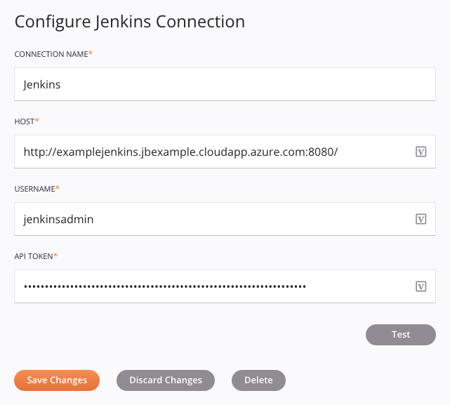 Configuración de la conexión de Jenkins