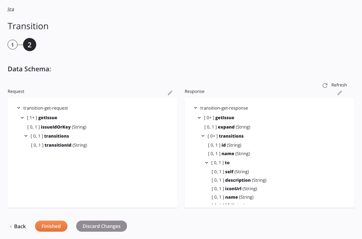 Jira Transition activity configuration step 2