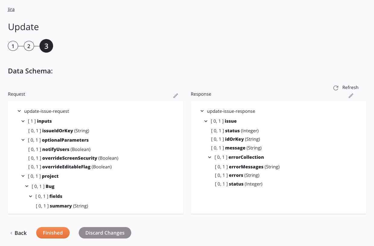 Jira Update activity configuration step 3