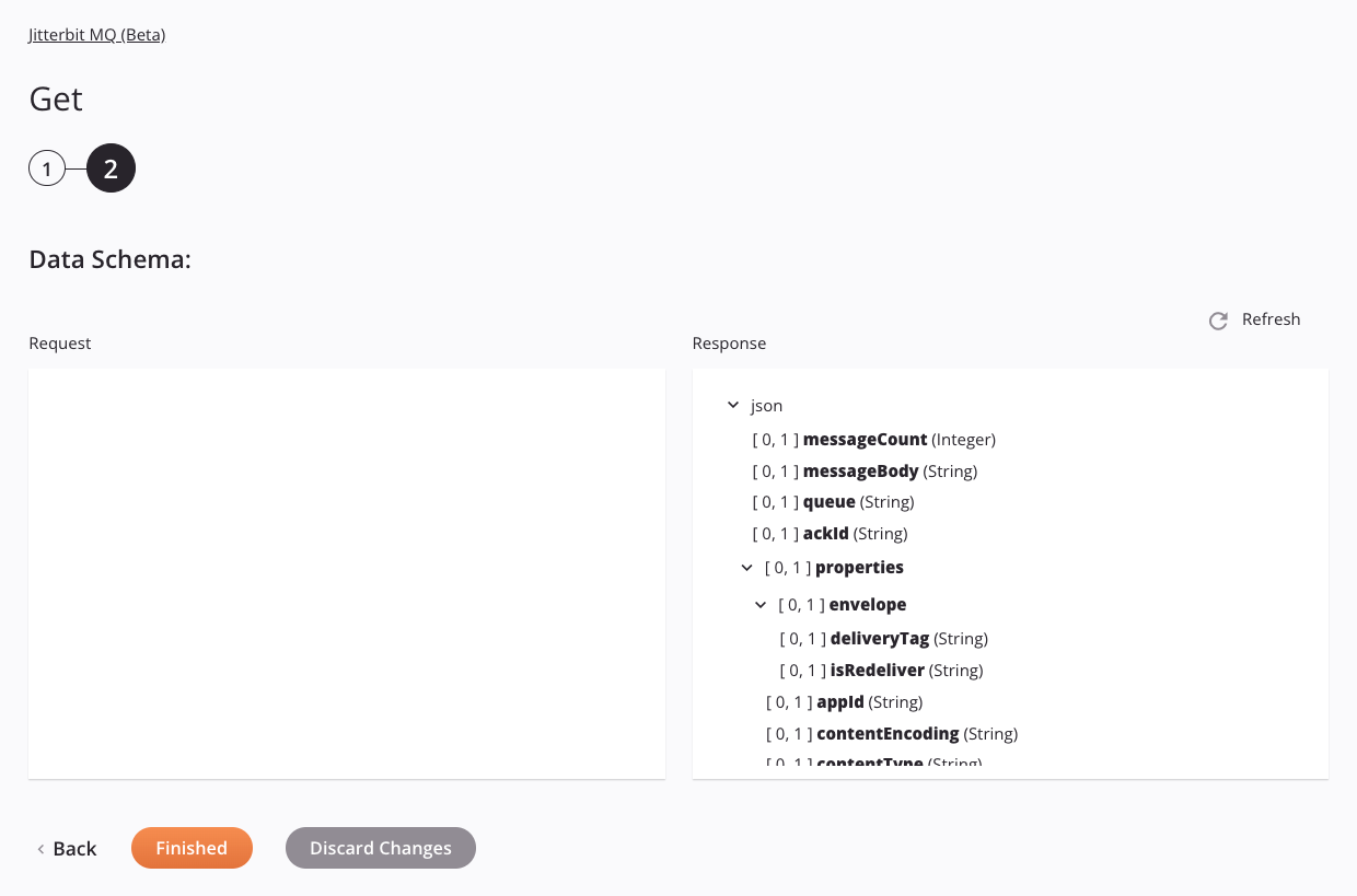 Jitterbit MQ Obtener configuración de actividad Paso 2