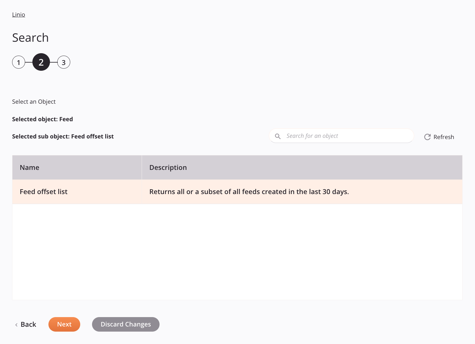 Configuración de la actividad de búsqueda de Linio Paso 2