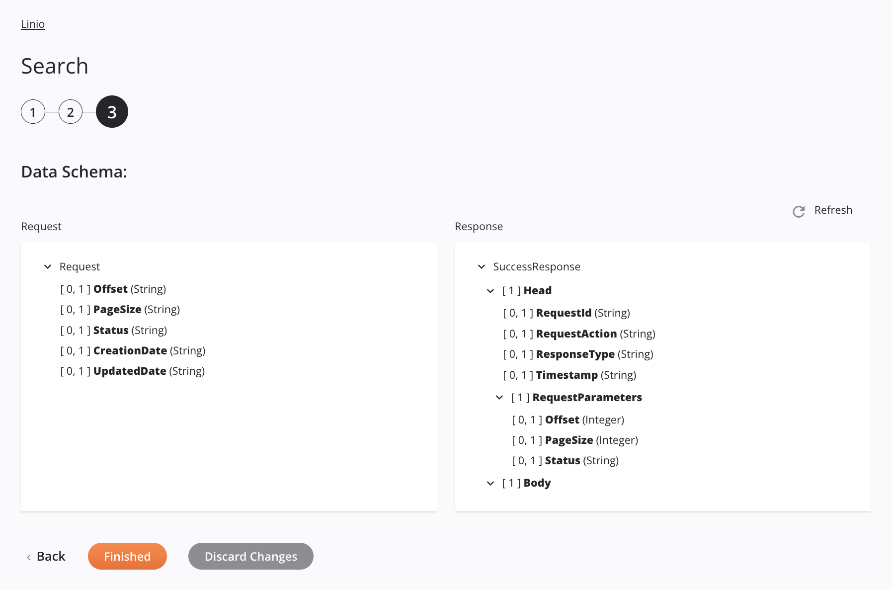 Paso 3 de configuración de la actividad de búsqueda de Linio