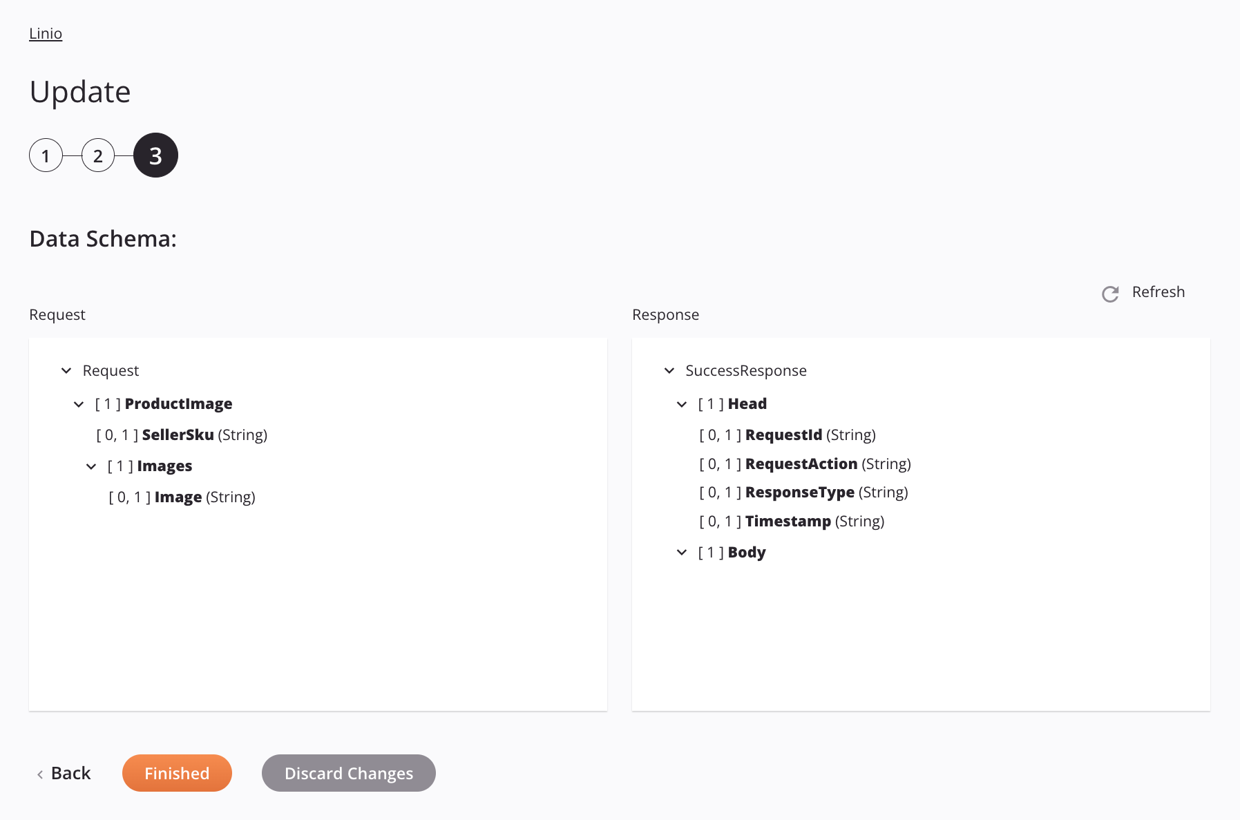 Linio Update activity configuration step 3