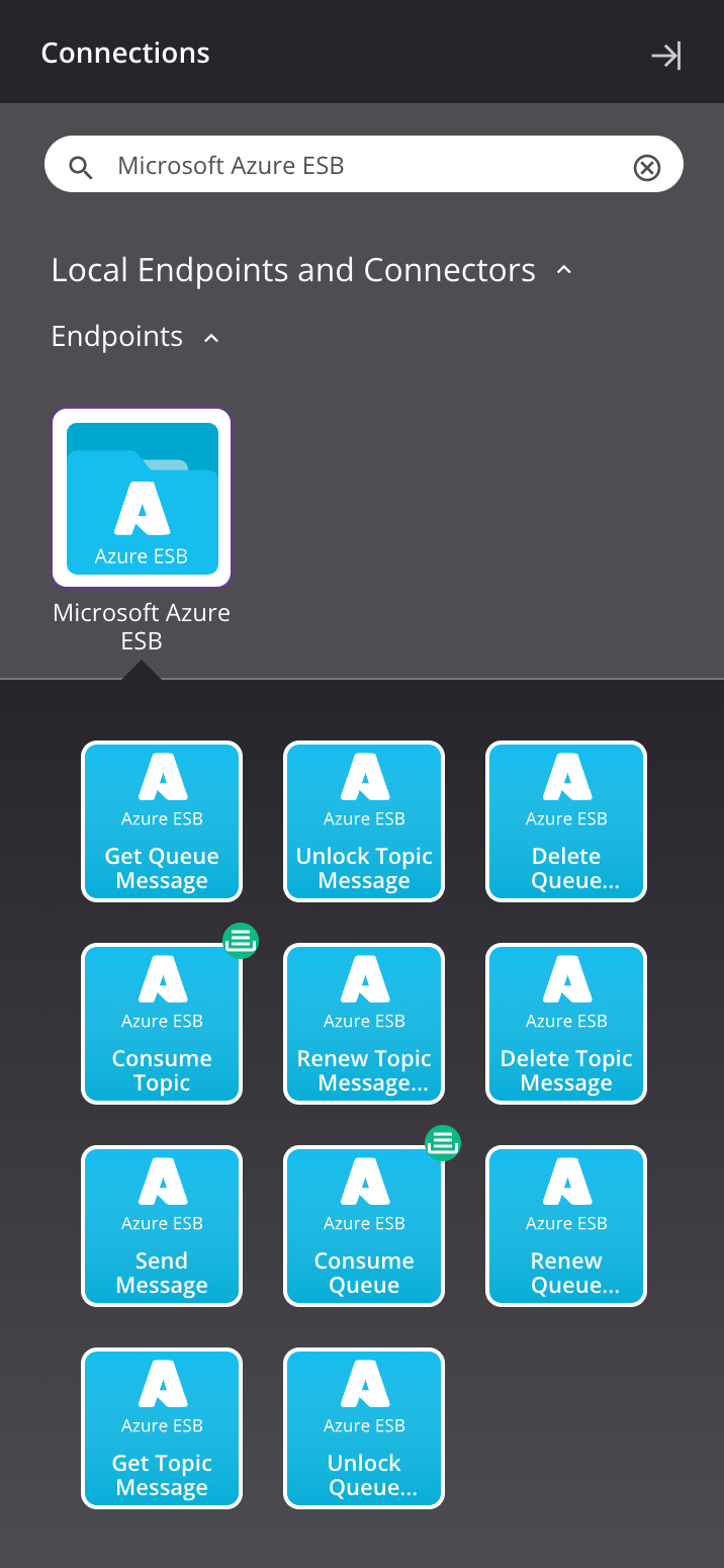 Microsoft Azure ESB activity types