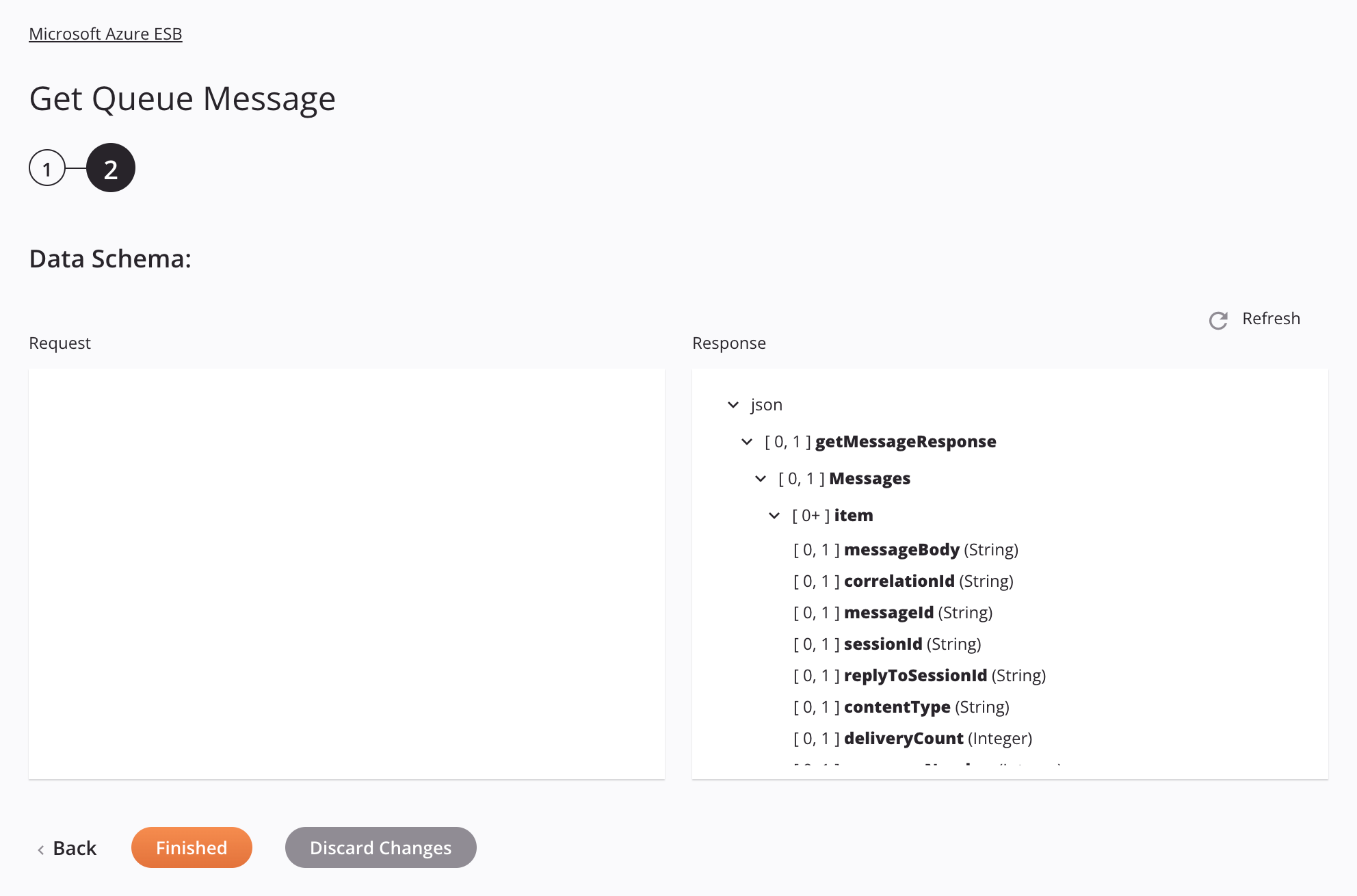 Microsoft Azure ESB Get Queue Message activity configuration step 2