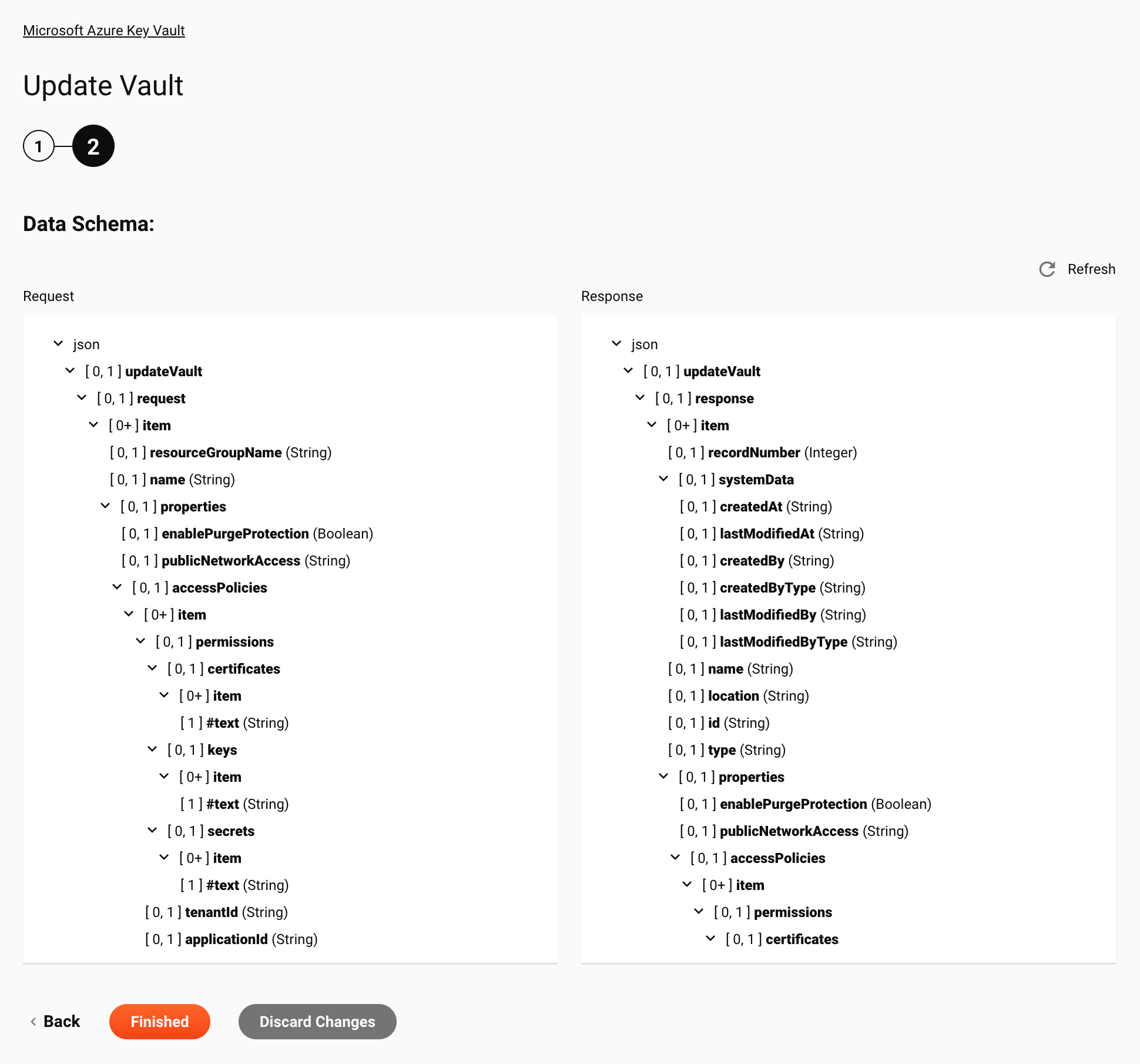 Paso 2 de la configuración del almacén de actualizaciones de Microsoft Azure Key Vault