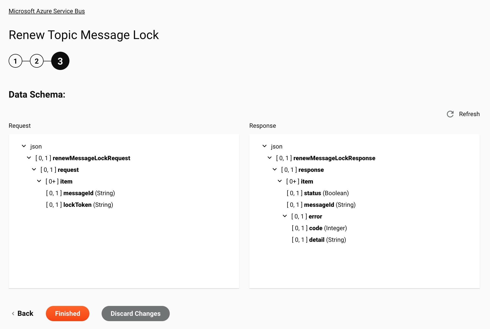 Microsoft Azure Service Bus Renew Topic Message Lock activity configuration step 3