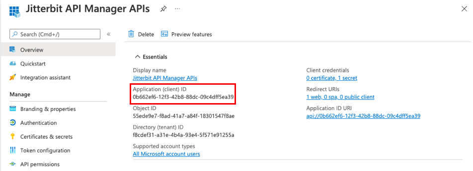 Azure application ID