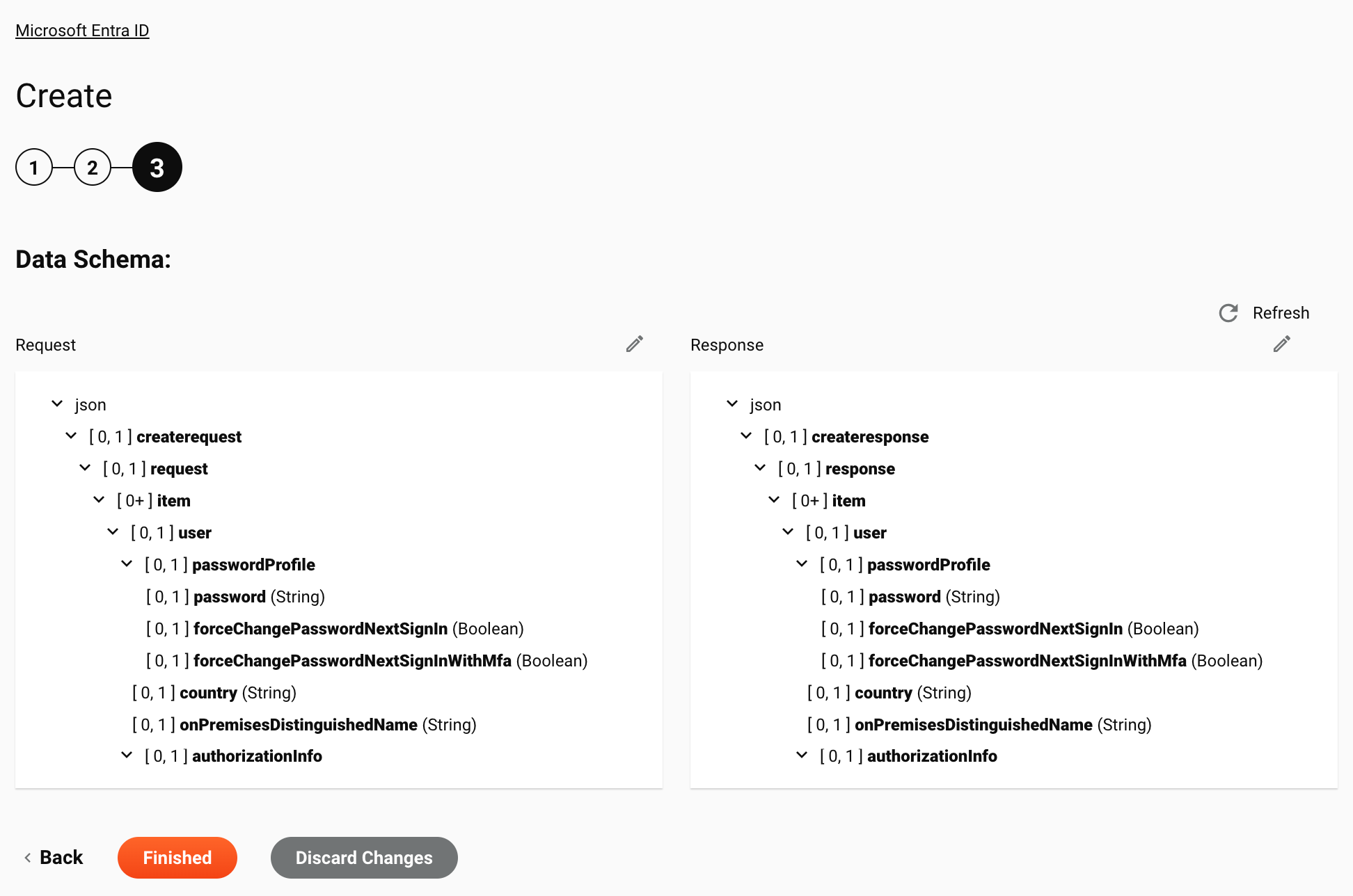 Paso 3 de la configuración de la actividad de creación de Microsoft Entra ID