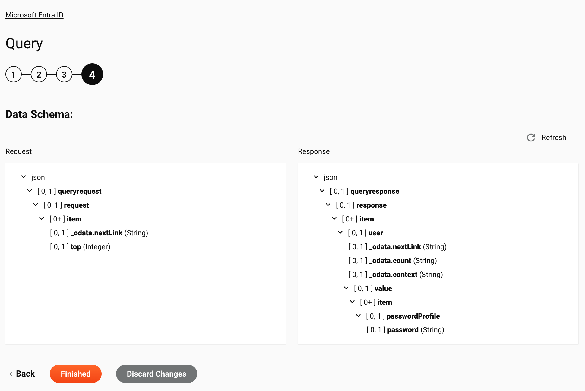 Paso 4 de configuración de la actividad de consulta de Microsoft Entra ID