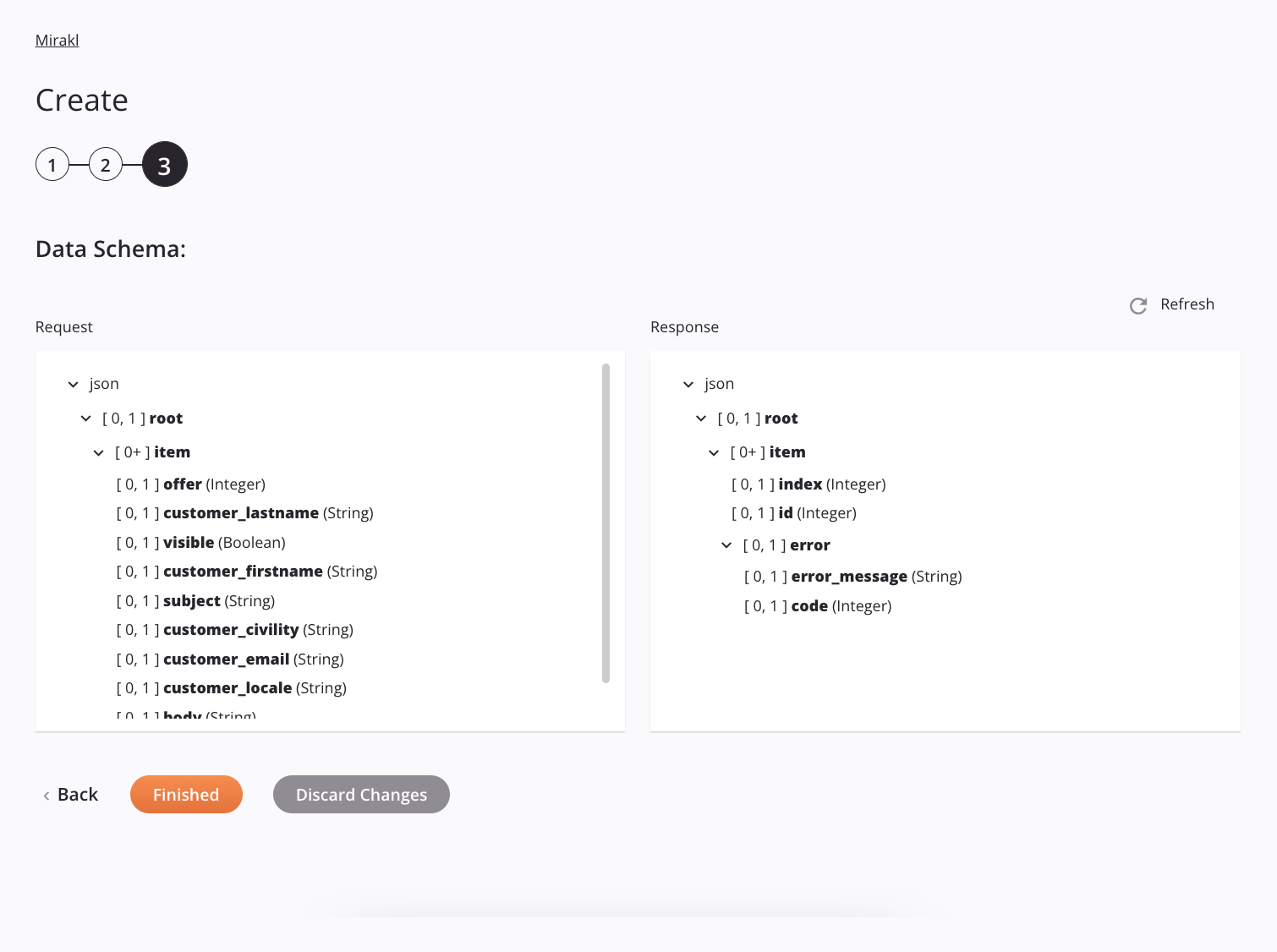 Mirakl Criar Configuração de Atividade Etapa 3