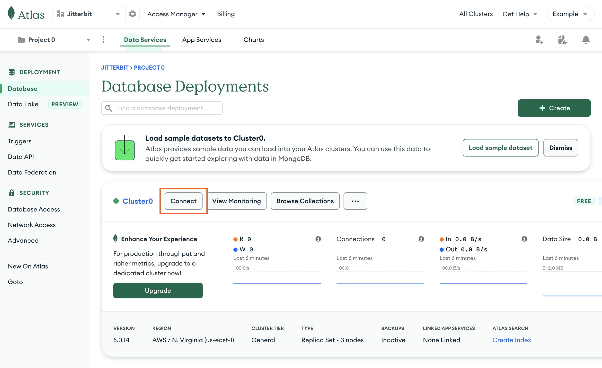 Configuración 10 de MongoDB Atlas